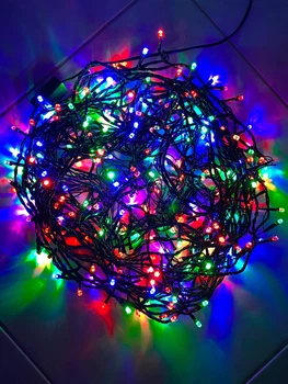 Светодиодная гирлянда рубин 300 LED кристалл 20 метров цветная