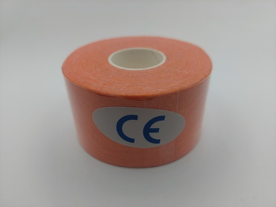 Кинезио тейп Kinesiology tape 3,8 см х 5 м оранжевый