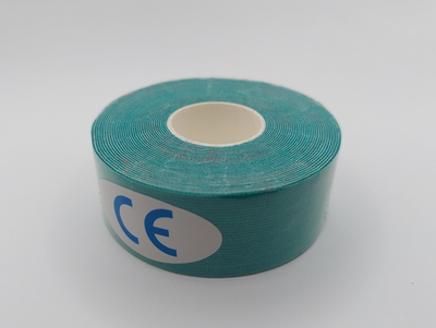 Кінезіо тейп Kinesiology tape 2,5 см х 5 м зелений