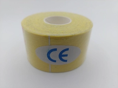 Кінезіо тейп Kinesiology tape 3,8 см х 5 м жовтий