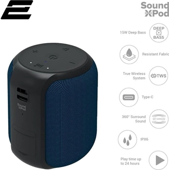 Акустична система 2E SoundXPod Blue (2E-BSSXPWBL)
