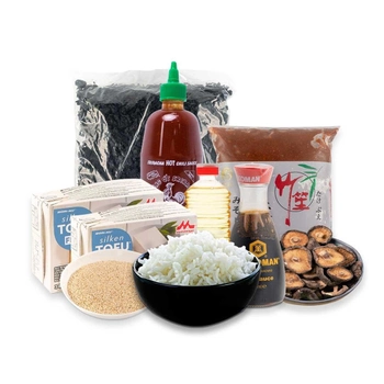 Набір продуктів «Sun RICE» для приготування вегетаріанської рису з тофу і шиітаки і місо-супу