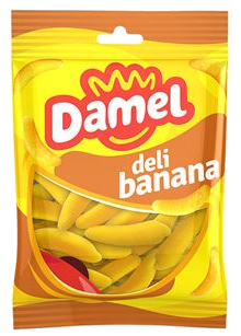 Цукерки жувальні Damel Bananas банани, 80 г без глютену