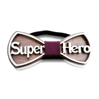 Дерев'яна метелик HatynkaUA Super Hero ручної роботи Бордова (SUN0050)