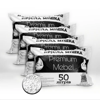 Наполнитель для кресла мешка 200 л Premium Mebel (4 мешка по 50 л)