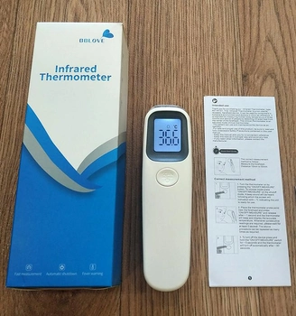Бесконтактный инфракрасный термометр медицинский для тела AMS AET-R1D1 Одобрен МОЗ с украинской инструкцией + батарейки