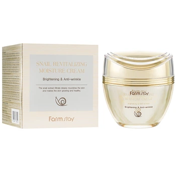 Увлажняющий антивозрастной крем для лица с муцином улитки Farmstay Snail Revitalizing Moisture Cream 50 мл (8809480773594)