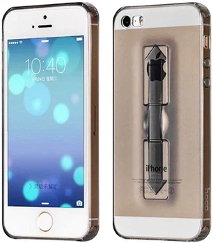 Чехол-накладка HOCO TPU cover Finger holder iPhone 5/5s/SE Black