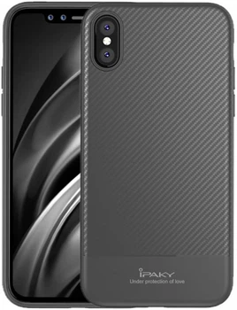 Чехол-накладка Ipaky Carbon Fiber Series/Soft TPU Case iPhone XS Max Gray