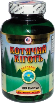 Натуральная добавка Healthyway Production Кошачий Коготь 180 капсул (616659000355)