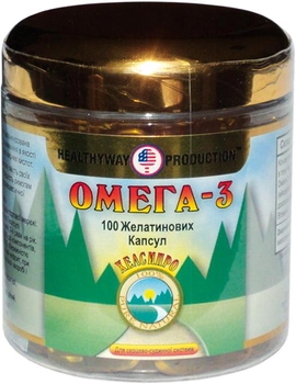 Жирные кислоты Healthyway Production Омега-3 100 капсул (616659000515)