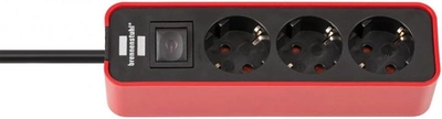 Удлинитель Brennenstuhl Ecolor с переключателем 3/1,5 black/red (1153230070)