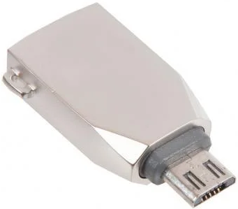 Переходник Hoco OTG UA10 Micro-USB жемчужный никель
