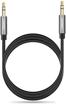 Кабель аудио Ugreen 3.5 mm AUX круглый 1.5M Black (AV119)