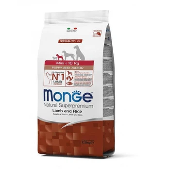 Корм для цуценят міні порід Monge DOG Mini Puppy and Junior з ягням 2,5 кг(70011525)