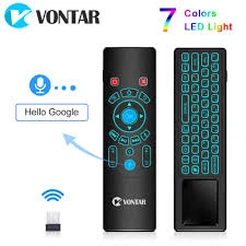 Пульт Air Mouse Vontar T8 plus (микрофон, клавиатура, подсветка)