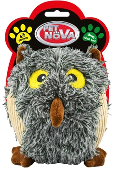 Іграшка для собак Pet Nova Сіра Сова 15 см (PLU-OWL-GRAY) (5903031444391)