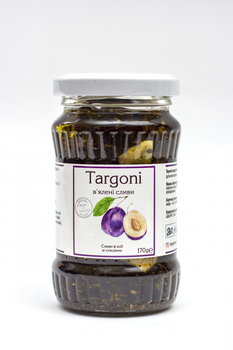 Сливы вяленые Targoni в заливке из оливкового и кукурузного масел, 170 г.