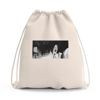 Сумка для обуви Леви Аккерман Атака на титанов (Levi Ackerman Attack on Titan) (10428-3049-1) Бежевая