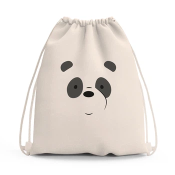 Сумка для обуви Панда Вся правда о медведях (We Bare Bears Panda) (10428-2661-1) Бежевая