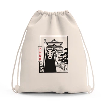 Сумка для обуви Безликий Бог Каонаси Унесённые призраками (Faceless God Kaonashi Spirited Away) (10428-2648-1) Бежевая