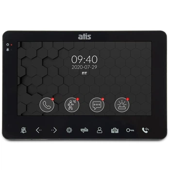 Bідеодомофон Atis AD-780FHD-Black з детектором руху та записом відео