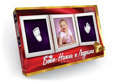 Гипсовый оттиск Danko Toys Бэби-Ножка и Ладошка (рус) БНЛ-01