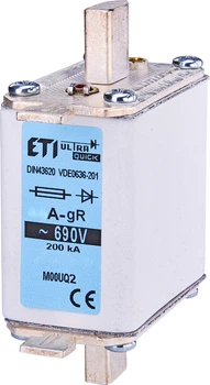 Запобіжник ETI M000UQ2 25A 690V gR 200kA 4721207 (надшвидкий)
