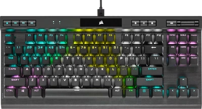 Ігрова клавіатура Corsair K70 RGB TKL Champion Series / Механічна / Cherry MX Red Switch / RGB підсвітка / UKR / Чорна (CH-9119010) Б/В