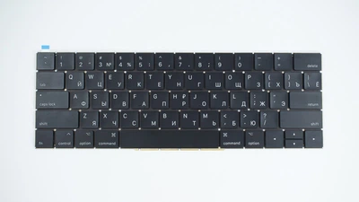 Клавіатура з підсвіткою для ноутбука Apple MacBook Pro Retina A1706, A1707 (2016–2017), RUS-розкладка, чорна, малий Enter, Original