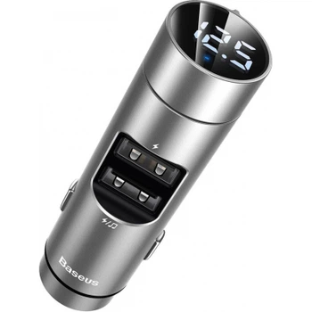 FM модулятор Baseus Energy Column Wireless MP3 Silver (CCNLZ-0S)