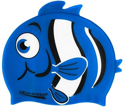 Шапка для плавания Aqua Speed ZOO NEMO 5757 Синяя рыбка) (5908217657572)