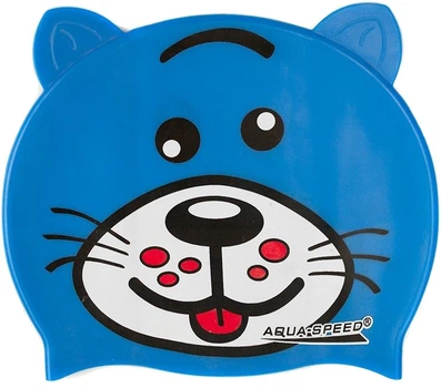 Шапка для плавания Aquaspeed ZOO DOG 5760 Синий рекс (5908217657602)