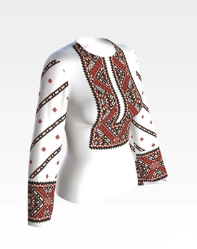 Заготовка жіночої блузки – вишиванки для вишивки бісером і нитками Барвиста Вишиванка Поділля (БЖ070дБнннн)
