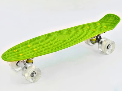 Скейт Пенні борд Best Board з PU колесами, що світяться. Green (85031)