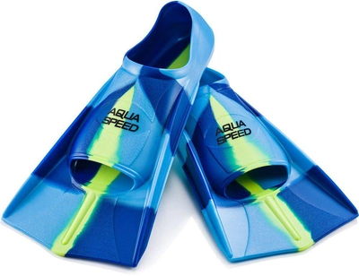 Ласты Aquaspeed Training Fins 7943 (137-82) 39/40 (25-25.5 см) Сине-голубо-желтые (5908217679437)
