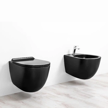 Комплект Унітаз Vignoni з кришкою soft-close + Біде Vignoni SIMAS (VI18/VI004/VI19/F85Nero)
