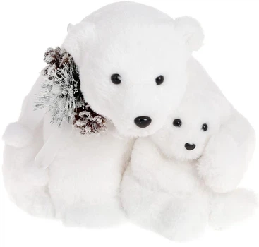 Декоративная игрушка Bona из ткани и пенопласта 33х25х25 см Белые Мишки (568258)