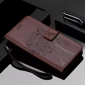 Чехол книжка Xiaomi Redmi Note 11S Кот и Дерево Brown (30498-30)