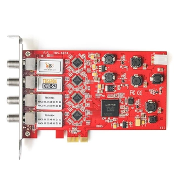 ТВ тюнер для ПК AG TBS6904 DVB-S2 Quad Tuner PCIe Card. 50185