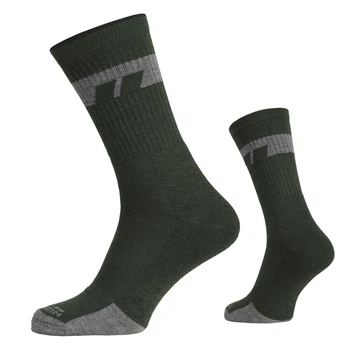 Антибактеріальні вовняні шкарпетки Pentagon ALPINE MERINO SOCKS MID EL14016 Medium, Олива (Olive)
