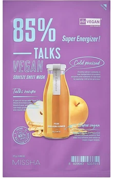 Тканевая маска Missha Talk Vegan Squeeze Super Energizer тонизирующая 27 г (8809643533751)