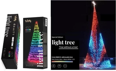 Светодиодная Smart LED Twinkly Light tree RGBW 450, Gen II, IP44, высота 3 м (TWP500SPP-BEU)
