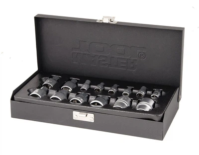 Набор насадок торцевых Mastertool CrV E-TORX 14 шт (1/4 "-4/ 5/6/7/8/10 1/2 "- 10/11/12/14/16/18/20/22)