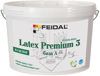 Латексная краска Feidal Latex Premium 3 база А 10 л (4820232440797)