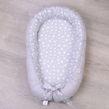 Кокон-гнездышко Baby Veres Smiling Animals Medium grey 450.19