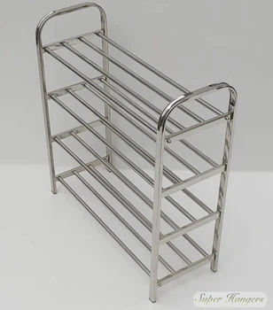 Полка для взуття Shoe Rack MPR4 на 4 яруса металева хромована