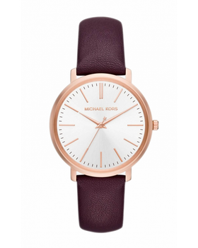 burgundy michael kors watch