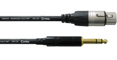 Балансный аудио кабель Jack 6.3 — XLR 1.5м Cordial CFM 1,5 FV