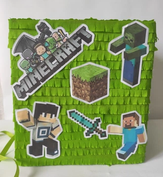 Піньята Казковий світ Minecraft квадрат 30*30*30